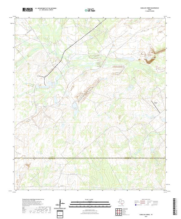 Caballos Creek topographic map thumbnail