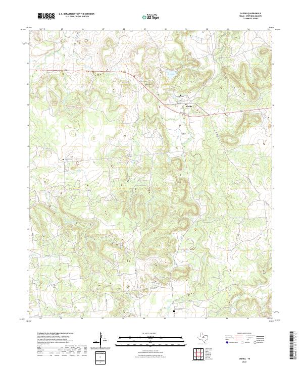 Caddo topographic map thumbnail