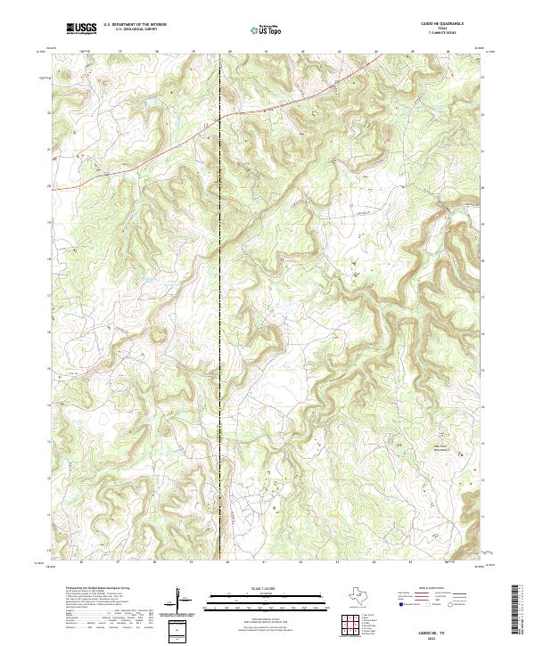Caddo NE topographic map thumbnail
