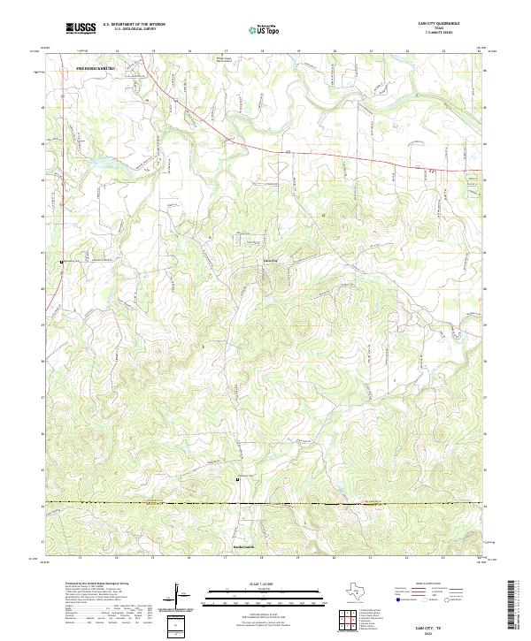 Cain City topographic map thumbnail