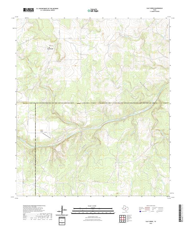 Calf Creek topographic map thumbnail