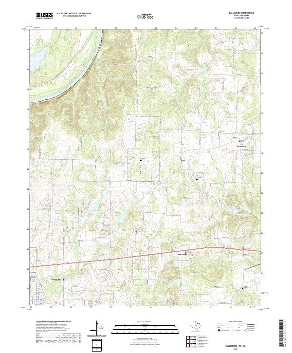 Callisburg topographic map thumbnail