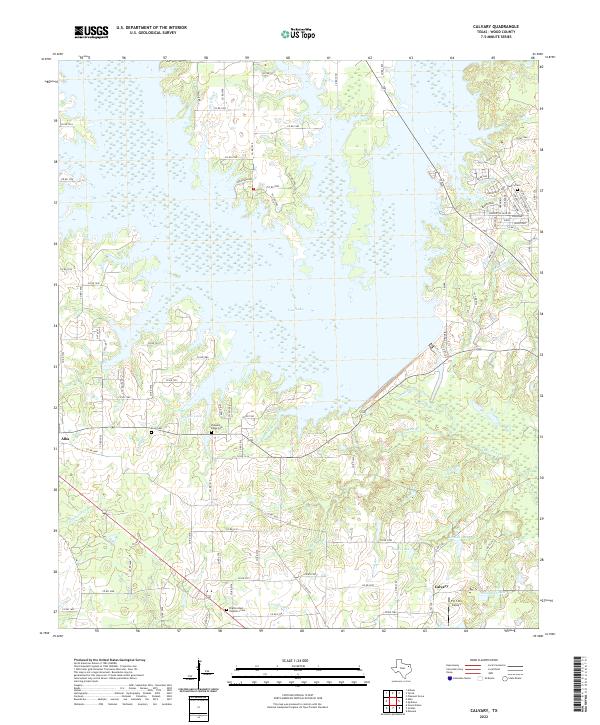 Calvary topographic map thumbnail