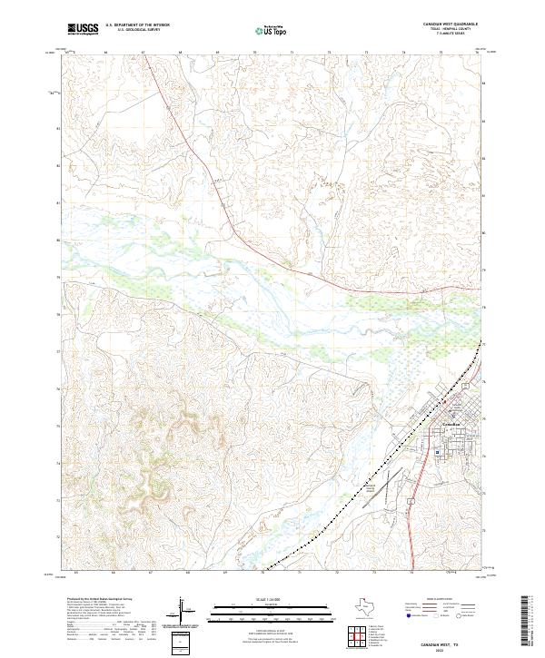 Canadian West topographic map thumbnail