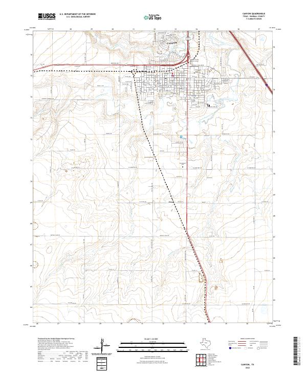 Canyon topographic map thumbnail