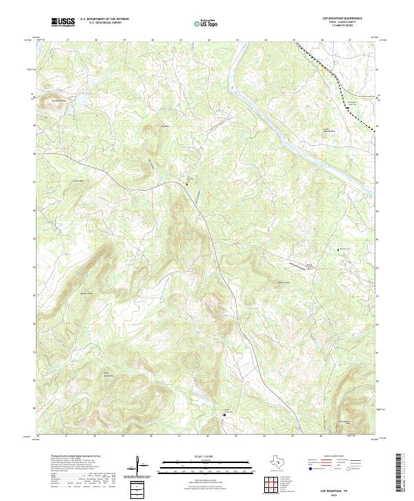 Cap Mountain topographic map thumbnail
