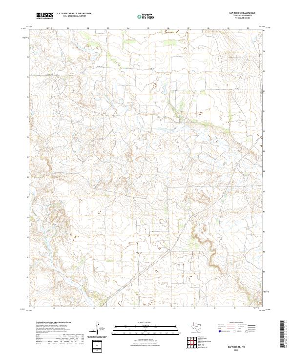 Cap Rock SE topographic map thumbnail