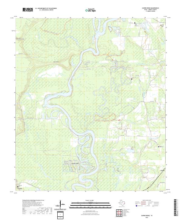 Capers Ridge topographic map thumbnail