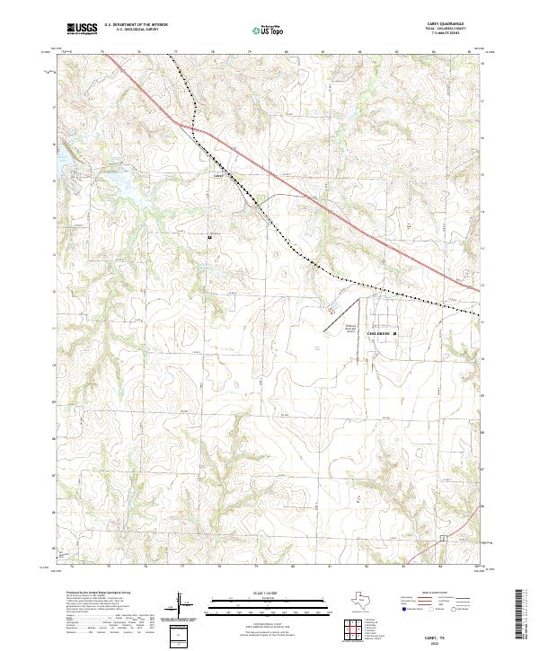 Carey topographic map thumbnail