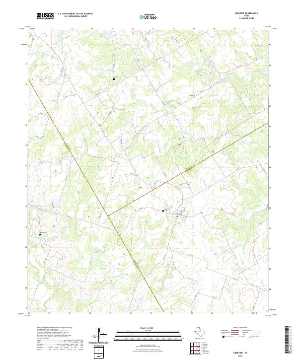 Carlton topographic map thumbnail