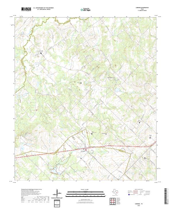 Carmine topographic map thumbnail