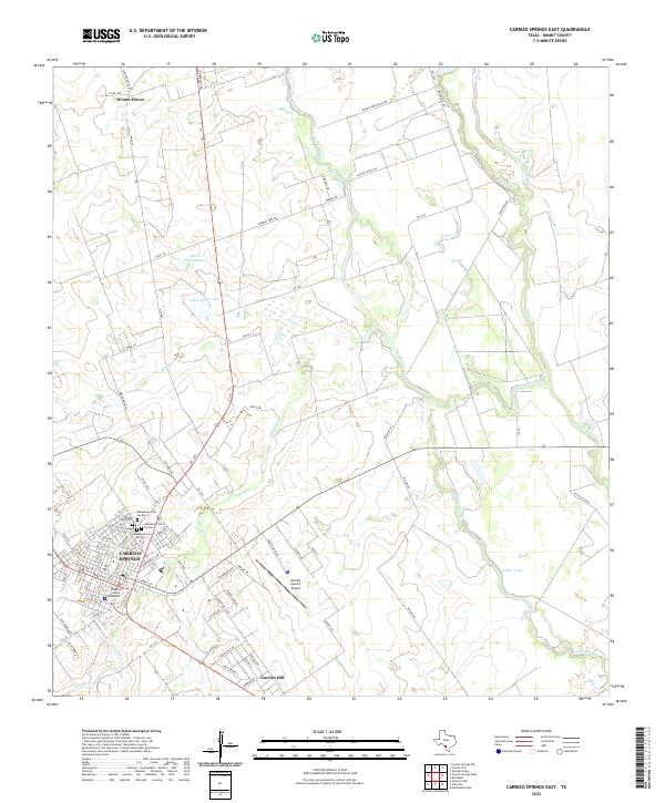 Carrizo Springs East topographic map thumbnail