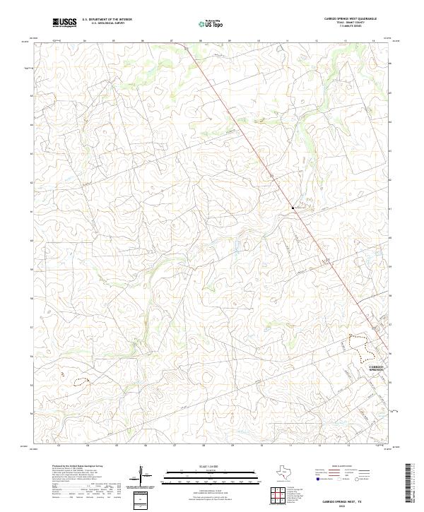 Carrizo Springs West topographic map thumbnail