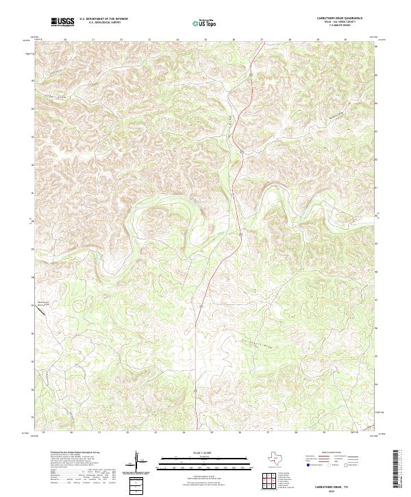 Carruthers Draw topographic map thumbnail