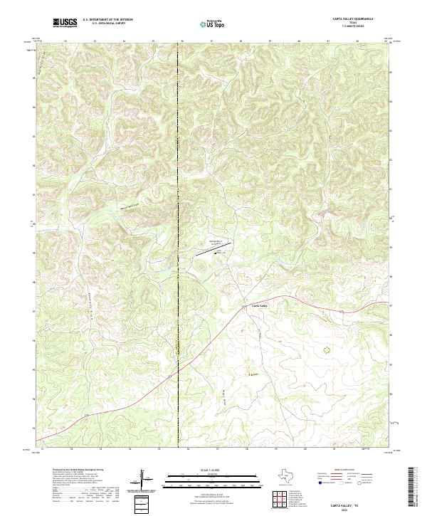 Carta Valley topographic map thumbnail
