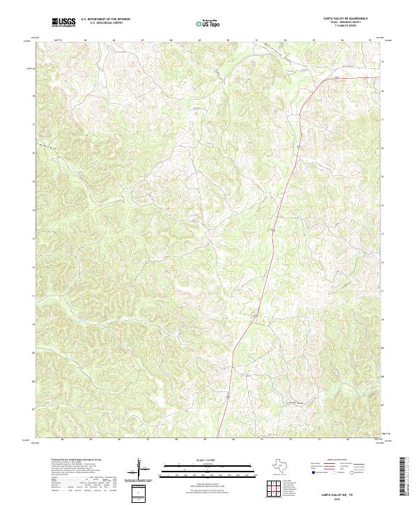 Carta Valley NE topographic map thumbnail