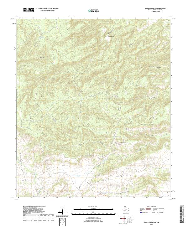 Casket Mountain topographic map thumbnail