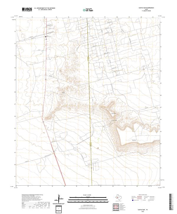 Castle Gap topographic map thumbnail