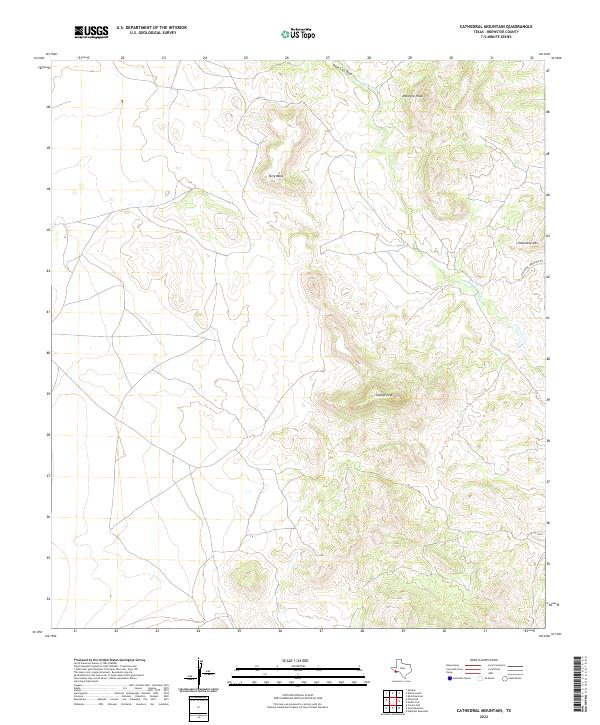 Cathedral Mountain topographic map thumbnail