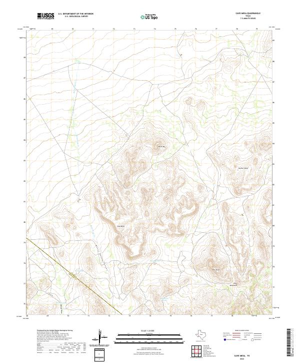 Cave Mesa topographic map thumbnail