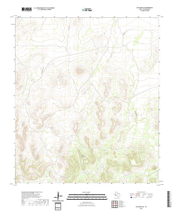 Cave Mesa SE topographic map thumbnail