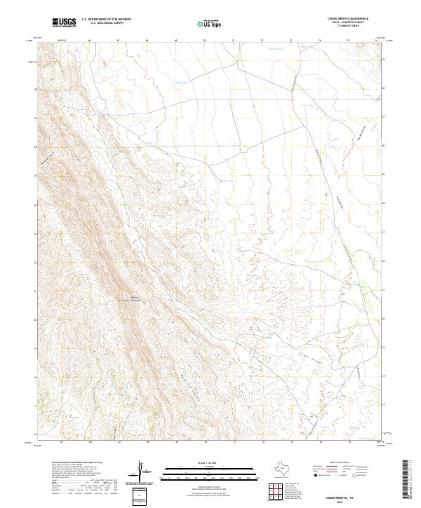 Cedar Arroyo topographic map thumbnail