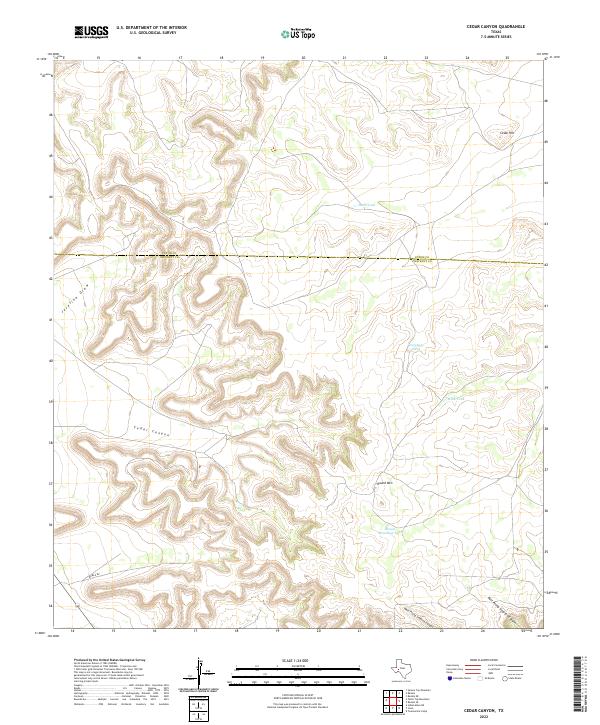Cedar Canyon topographic map thumbnail
