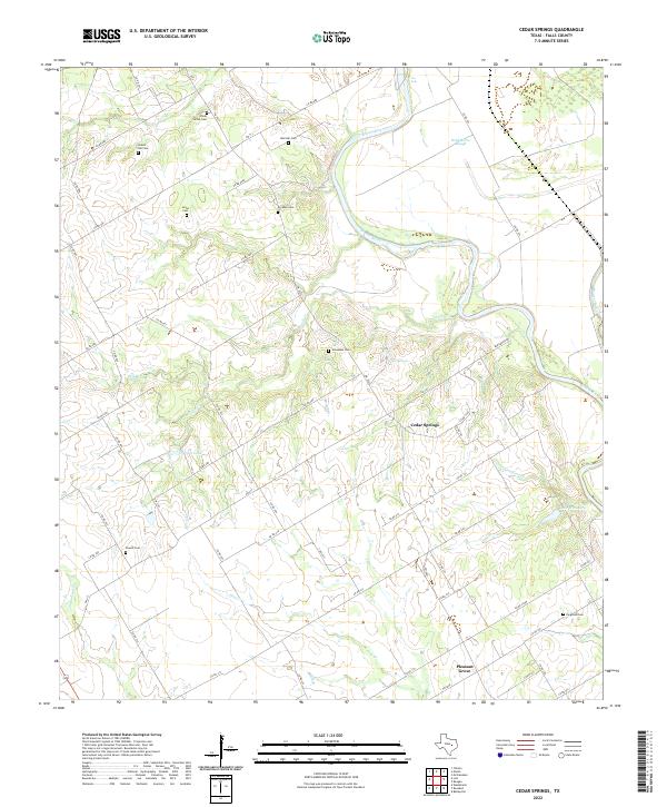 Cedar Springs topographic map thumbnail