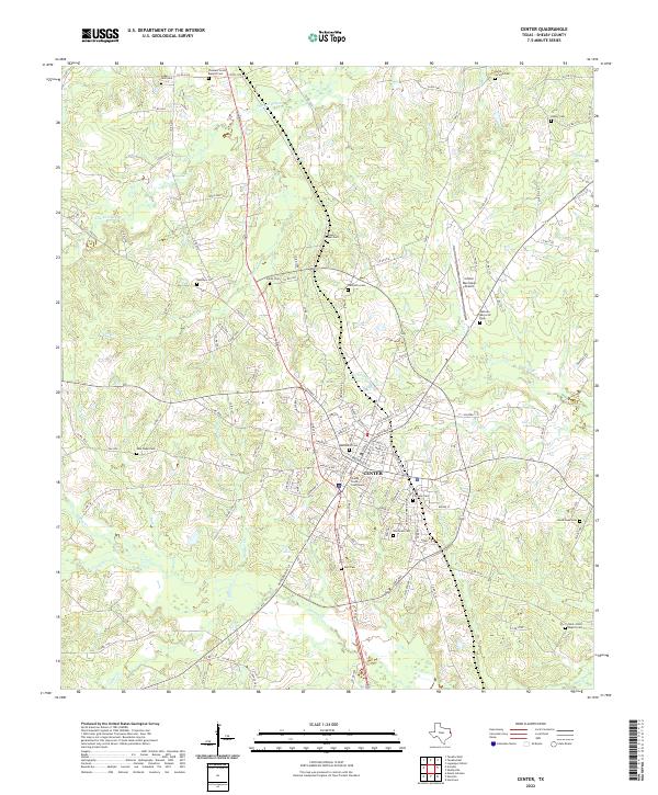 Center topographic map thumbnail