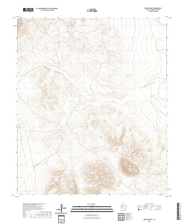 Cerro Diablo topographic map thumbnail