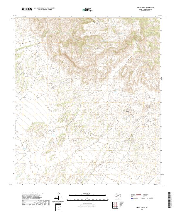 Cerro Orona topographic map thumbnail