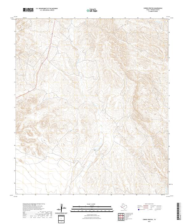Cerros Prietos topographic map thumbnail