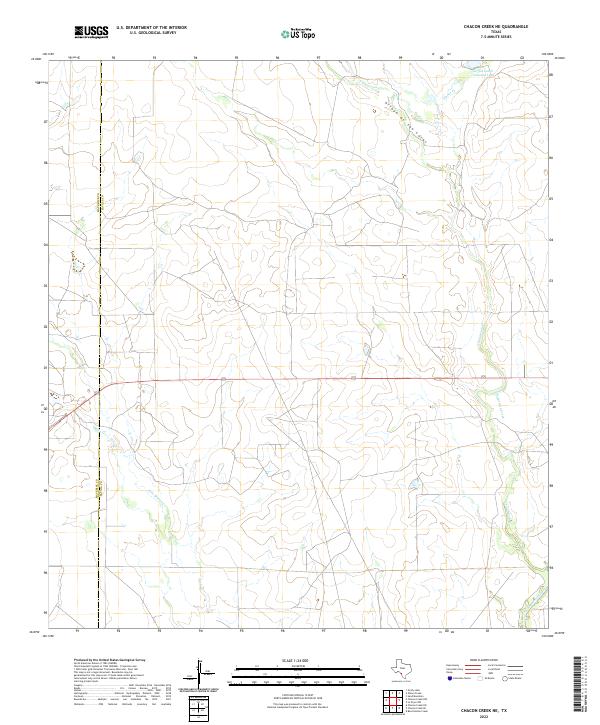 Chacon Creek NE topographic map thumbnail