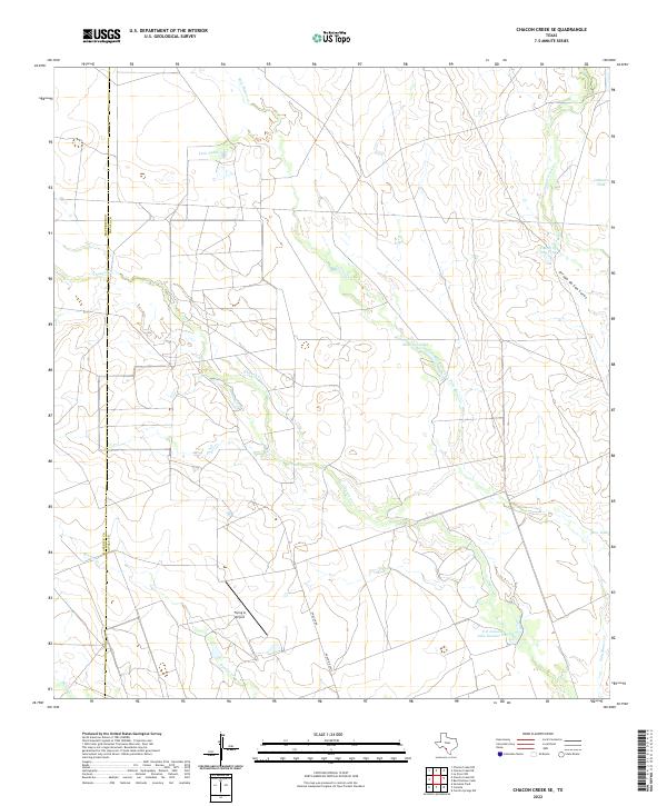 Chacon Creek SE topographic map thumbnail