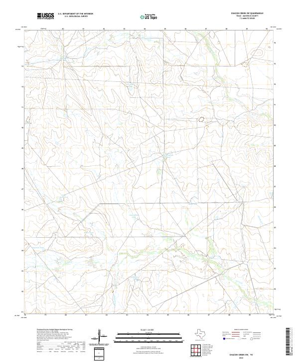 Chacon Creek SW topographic map thumbnail
