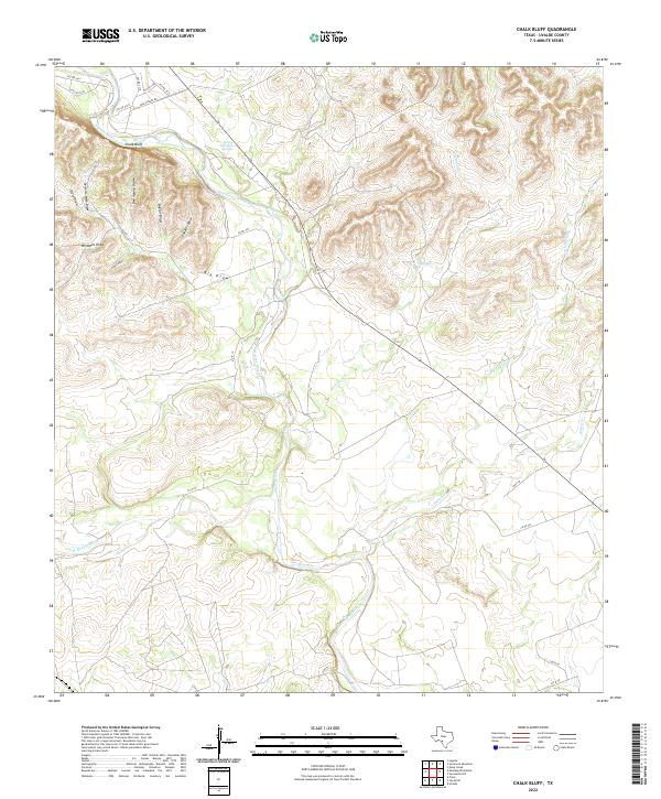 Chalk Bluff topographic map thumbnail
