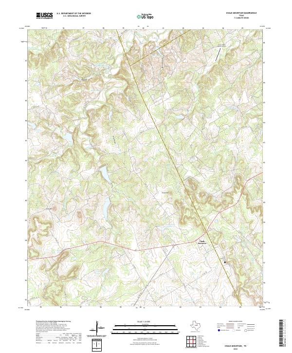 Chalk Mountain topographic map thumbnail