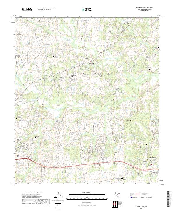 Chappell Hill topographic map thumbnail