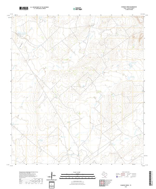 Chargos Creek topographic map thumbnail