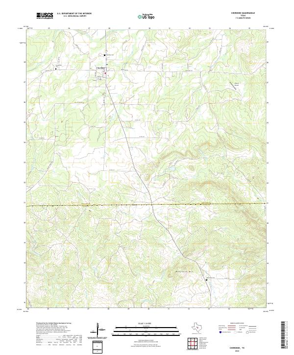 Cherokee topographic map thumbnail