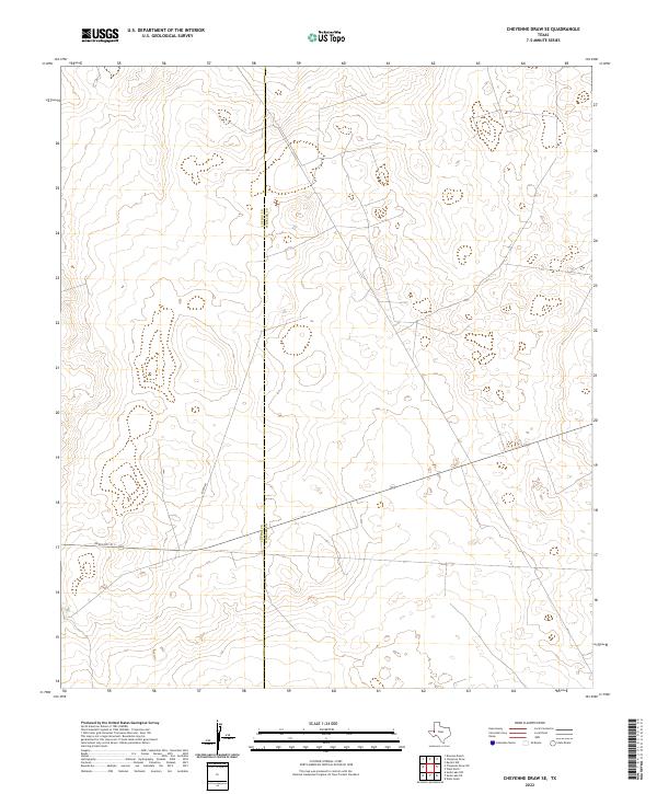 Cheyenne Draw SE topographic map thumbnail