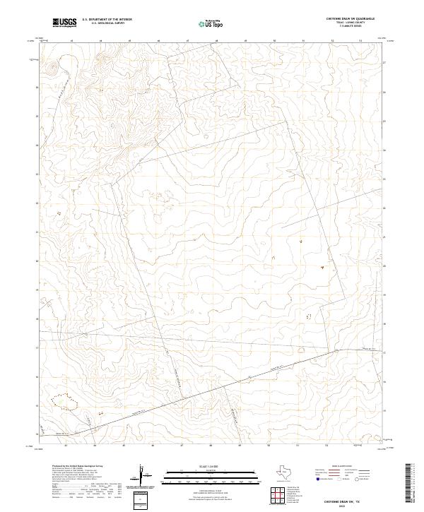 Cheyenne Draw SW topographic map thumbnail