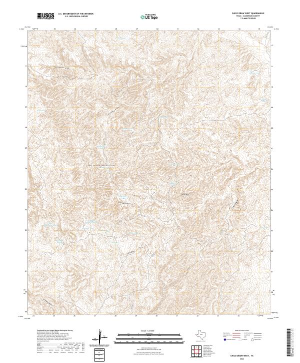 Chico Draw West topographic map thumbnail