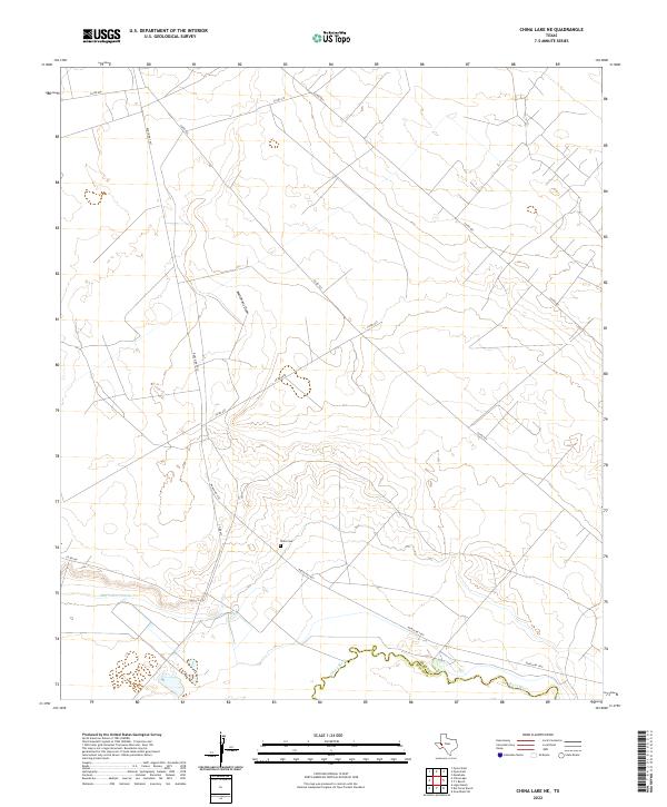 China Lake NE topographic map thumbnail