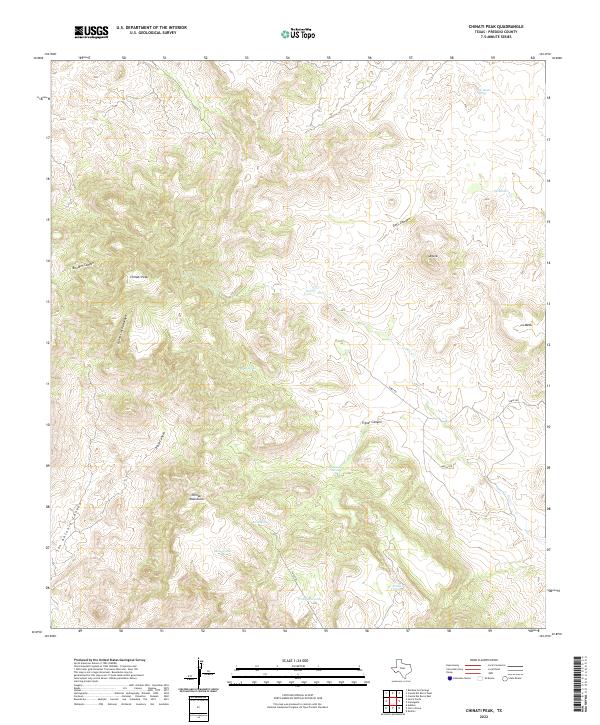 Chinati Peak topographic map thumbnail