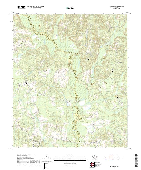 Chireno North topographic map thumbnail