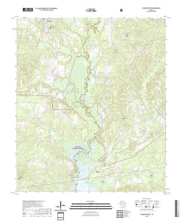 Chireno South topographic map thumbnail