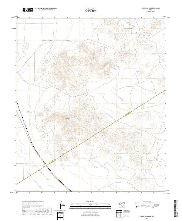 Chispa Mountain topographic map thumbnail