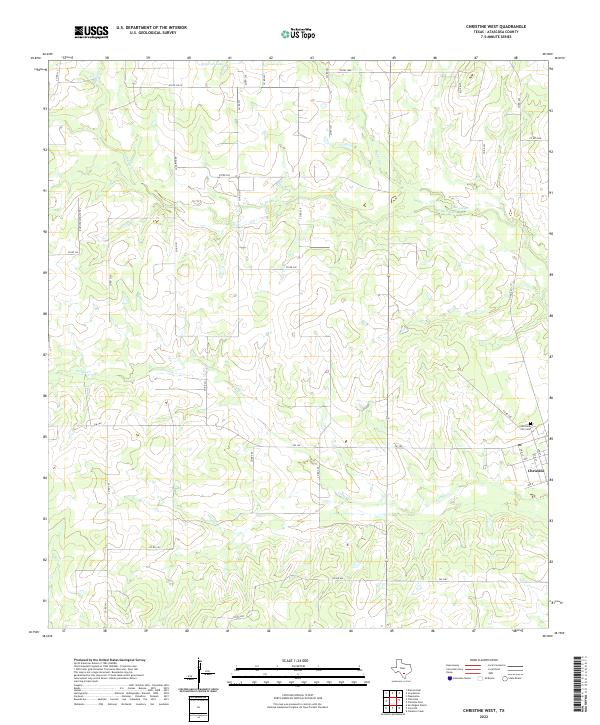 Christine West topographic map thumbnail
