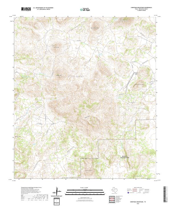 Christmas Mountains topographic map thumbnail